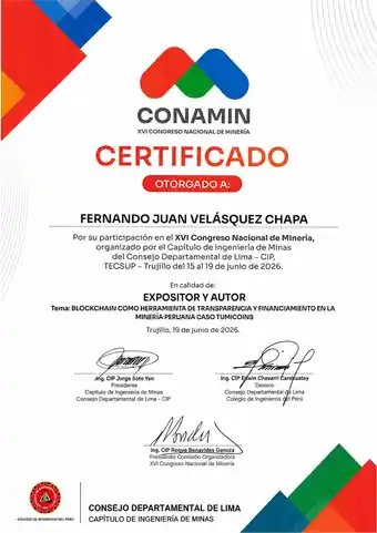 Certificado oficial CONAMIN 2026